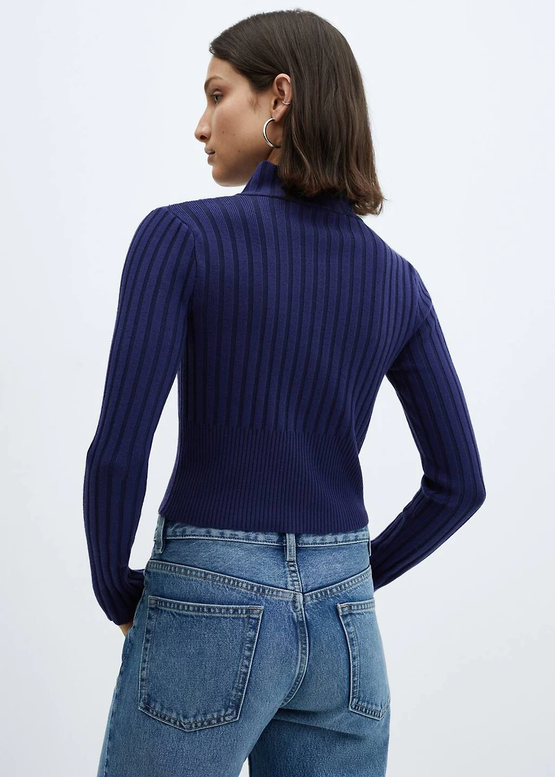 Zipper crop cardigan