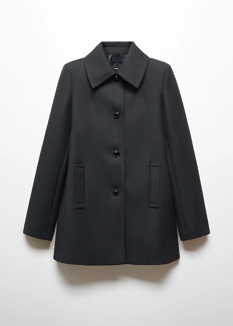 Shirt collar button coat
