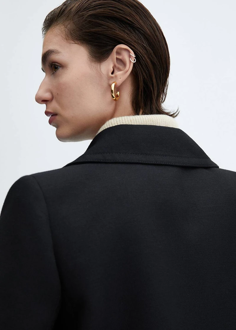 Shirt collar button coat