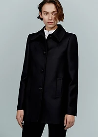 Shirt collar button coat