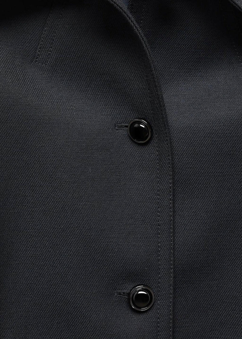 Shirt collar button coat