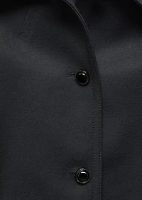 Shirt collar button coat