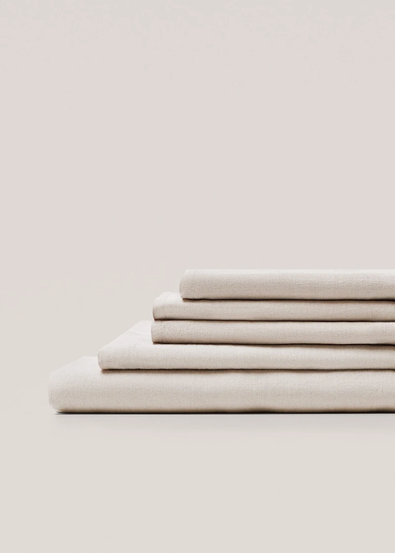 100% linen fitted sheet for king bed