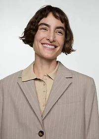 Cropped pinstripe jacket