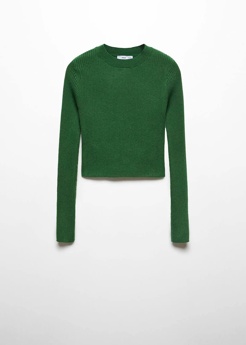 Ribbed round-neck sweater
