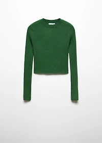Ribbed round-neck sweater