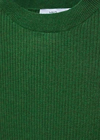 Ribbed round-neck sweater