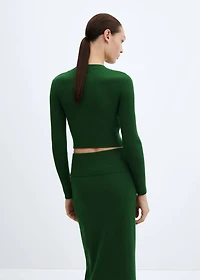 Ribbed round-neck sweater