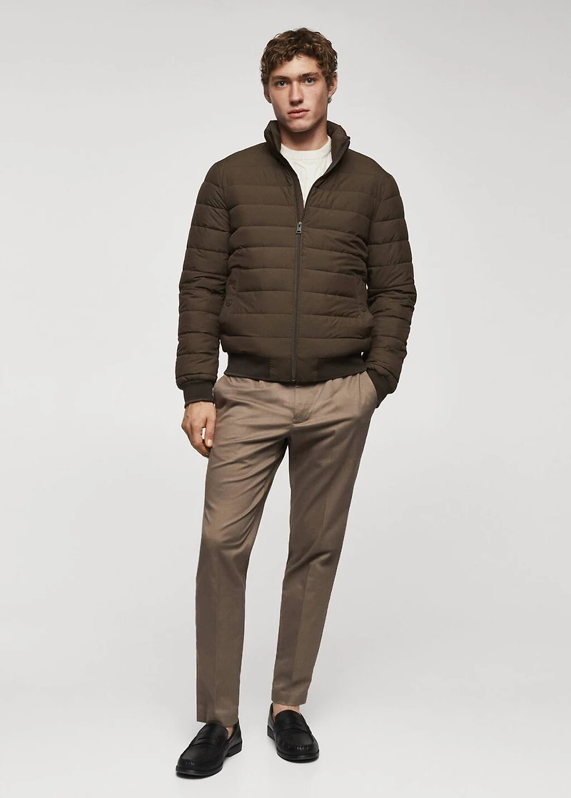 Ultra-lightweight water-repellent quilted anorak