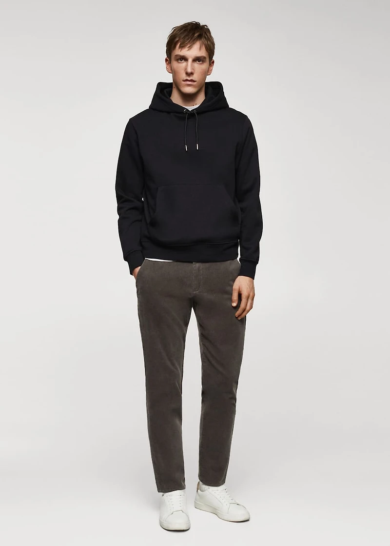 Kangaroo hooded cotton sweatshirt