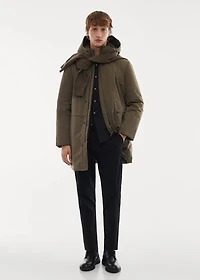 SOFEELATE® padded barn jacket with hood