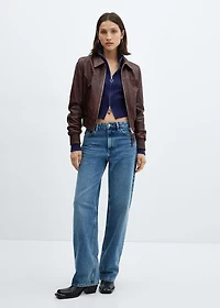 Zipper crop cardigan