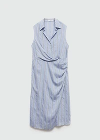 Draped shirt dress
