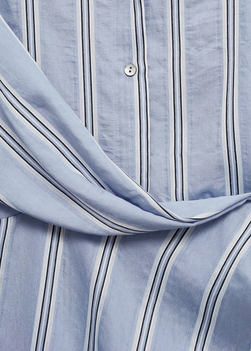 Draped shirt dress