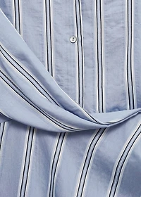 Draped shirt dress