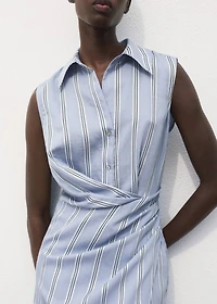 Draped shirt dress