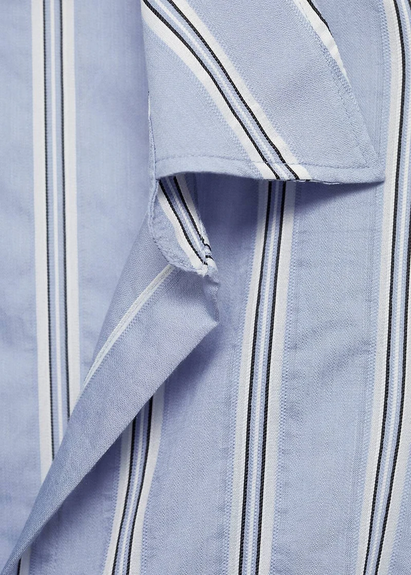 Draped shirt dress