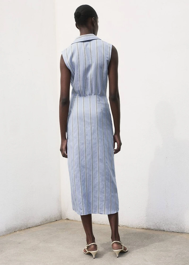 Draped shirt dress