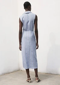 Draped shirt dress
