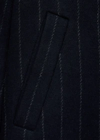 Striped wool coat