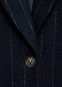 Striped wool coat