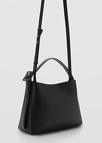Mini shopper bag with buckle