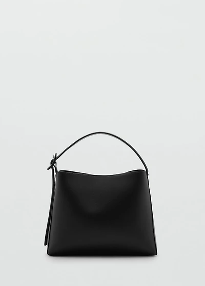 Mini shopper bag with buckle