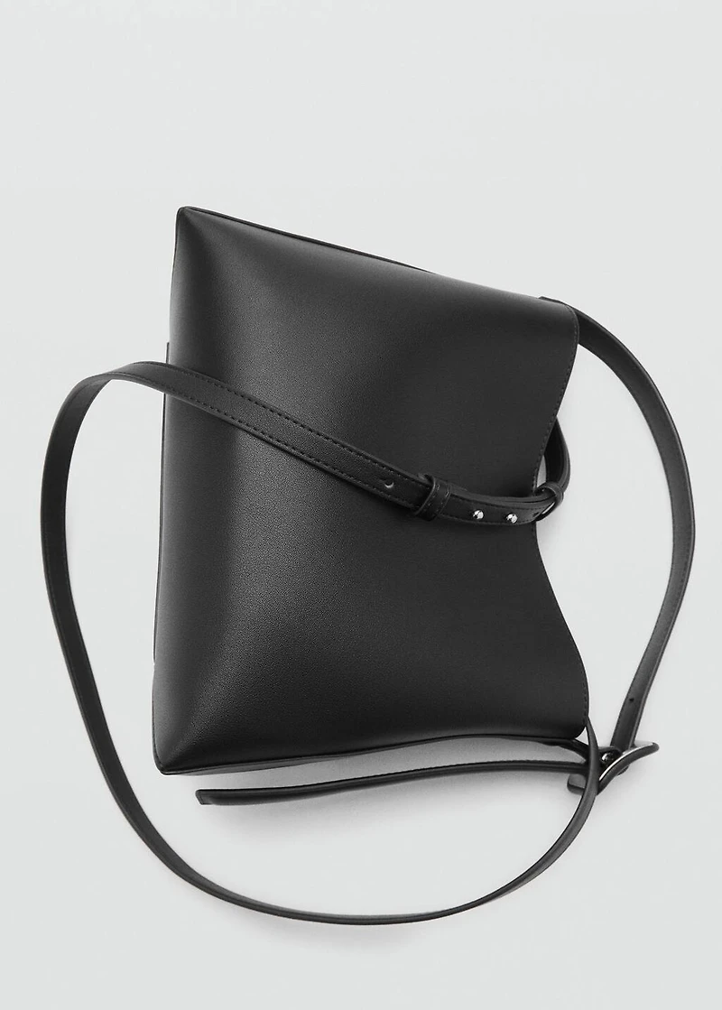 Mini shopper bag with buckle
