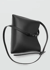 Mini shopper bag with buckle