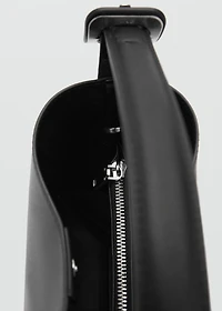 Mini shopper bag with buckle