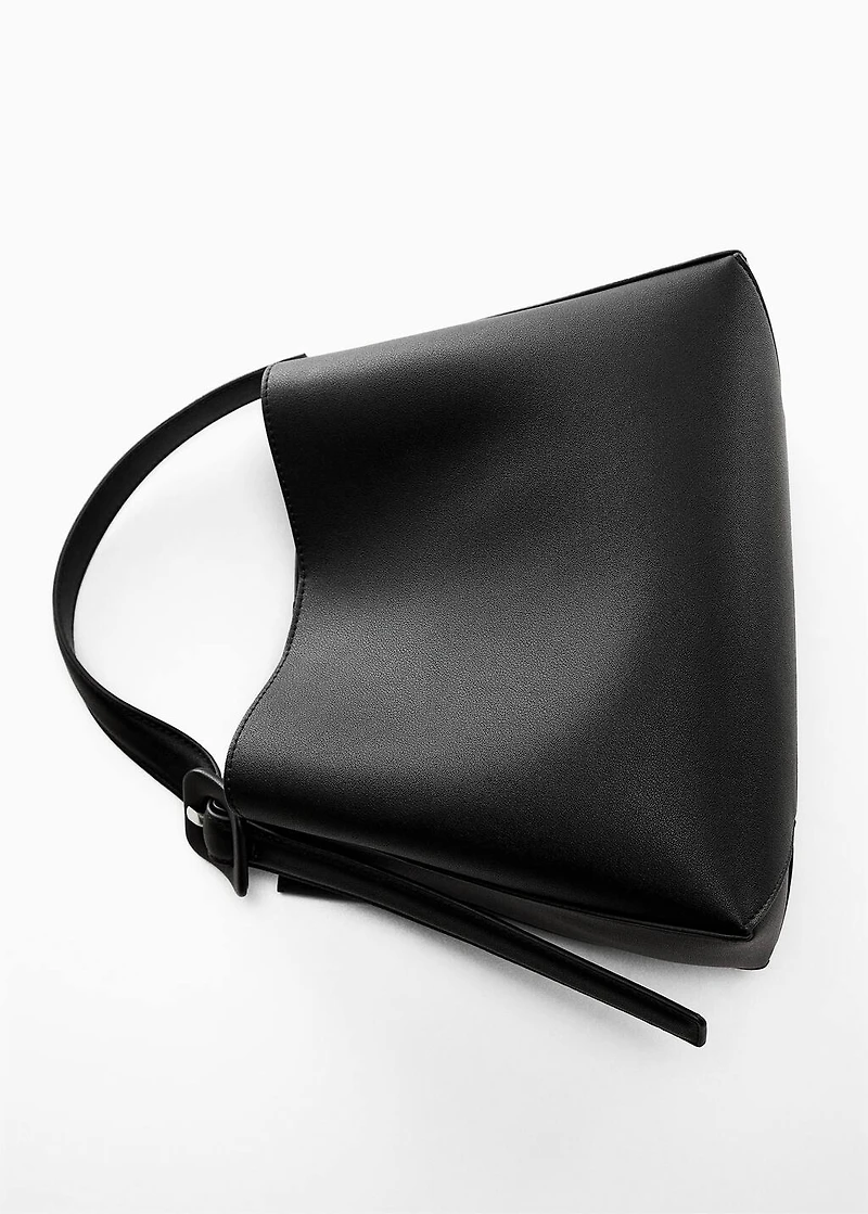 Mini shopper bag with buckle