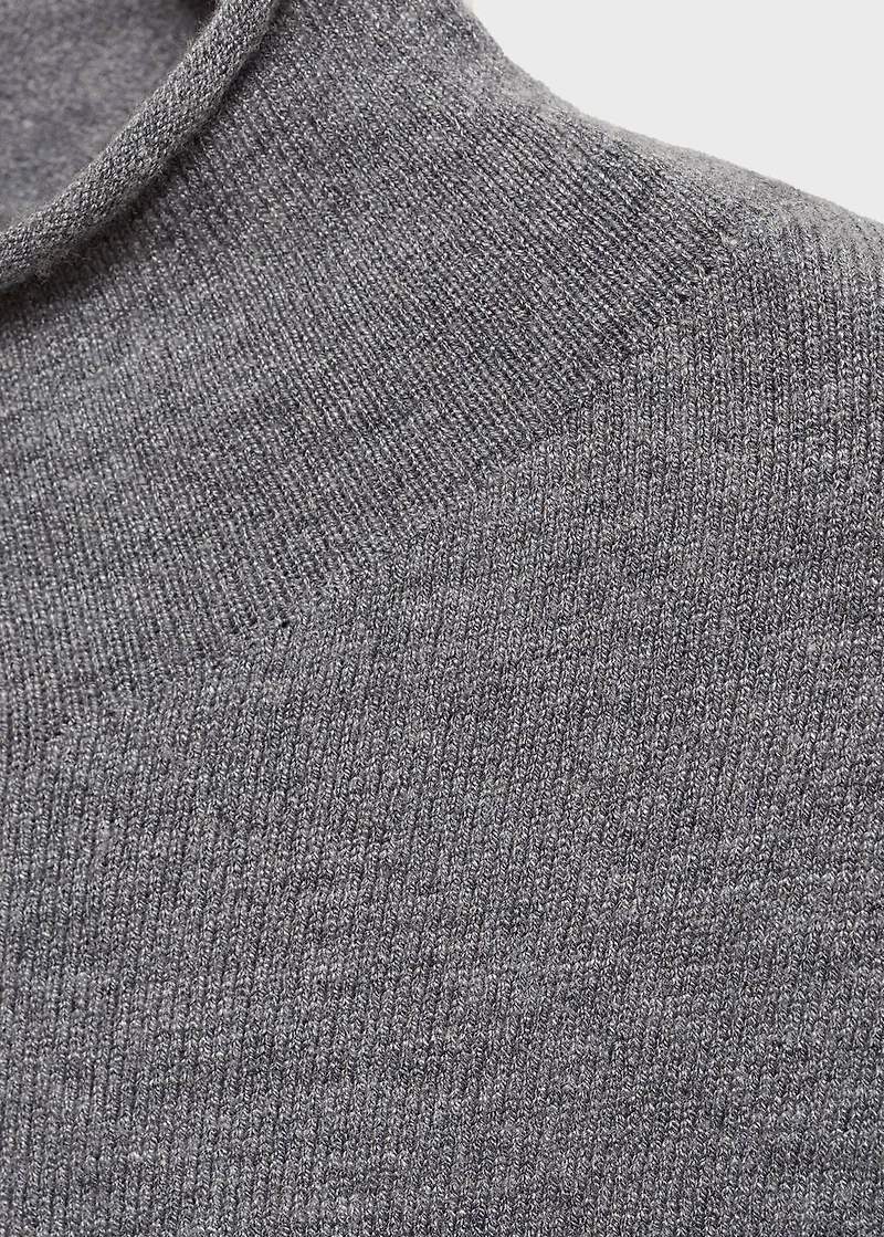 Perkins-neck knitted dress