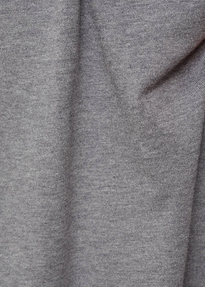 Perkins-neck knitted dress