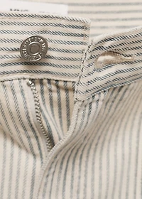 Striped wide leg jeans