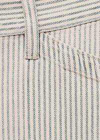 Striped wide leg jeans