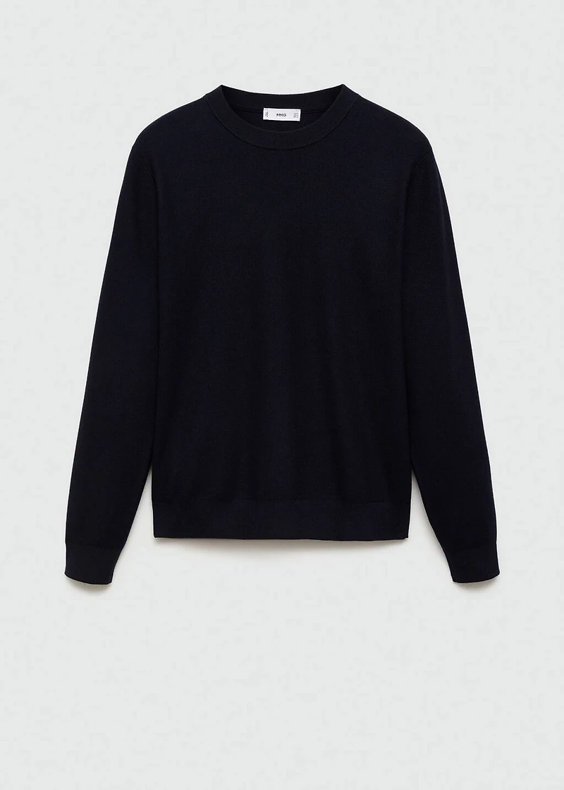 Fine-knit cotton sweater