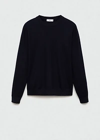 Fine-knit cotton sweater
