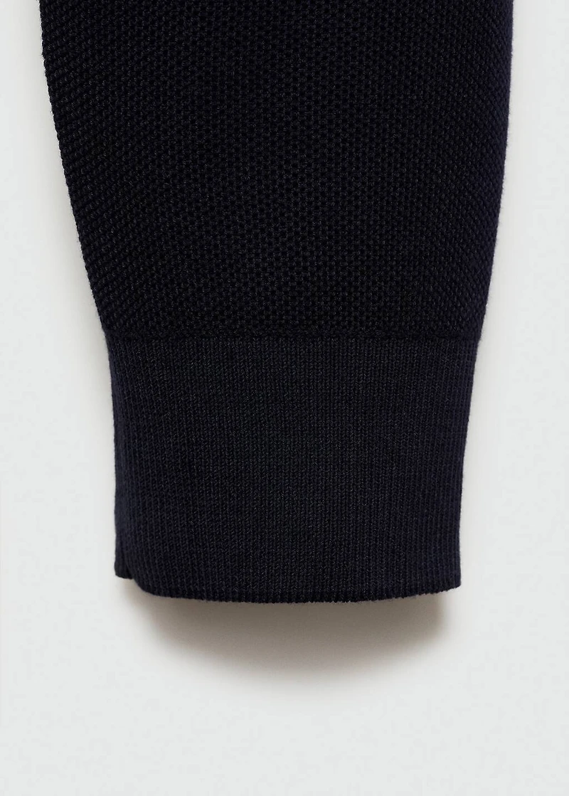 Fine-knit cotton sweater