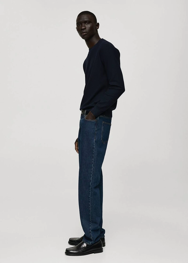 Fine-knit cotton sweater