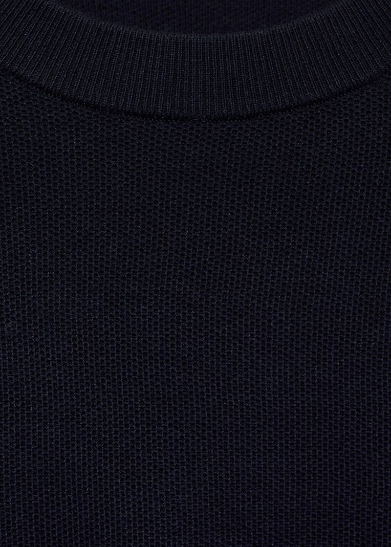 Fine-knit cotton sweater