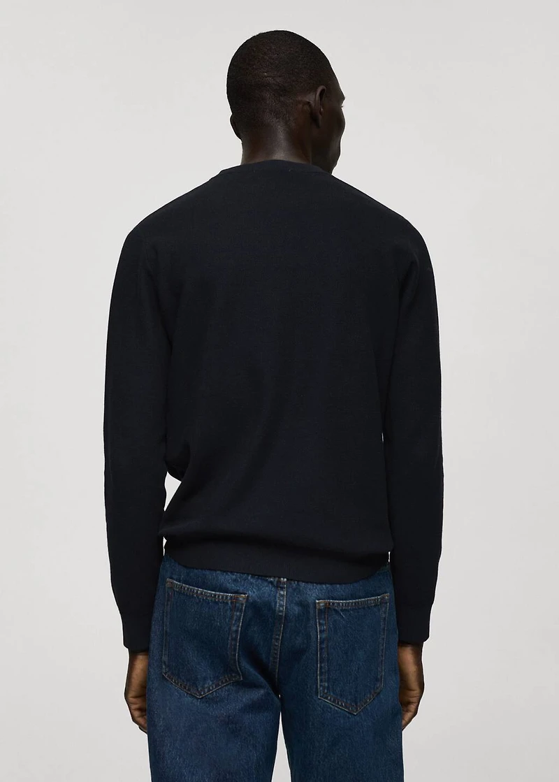 Fine-knit cotton sweater