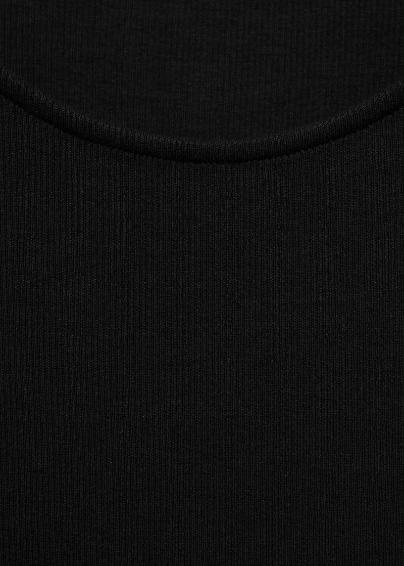 Flared dress combined fabric