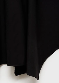 Asymmetrical dress with belt