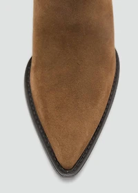 Suede block-heel boots