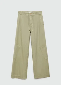 Lyocell pants with adjustable drawstring