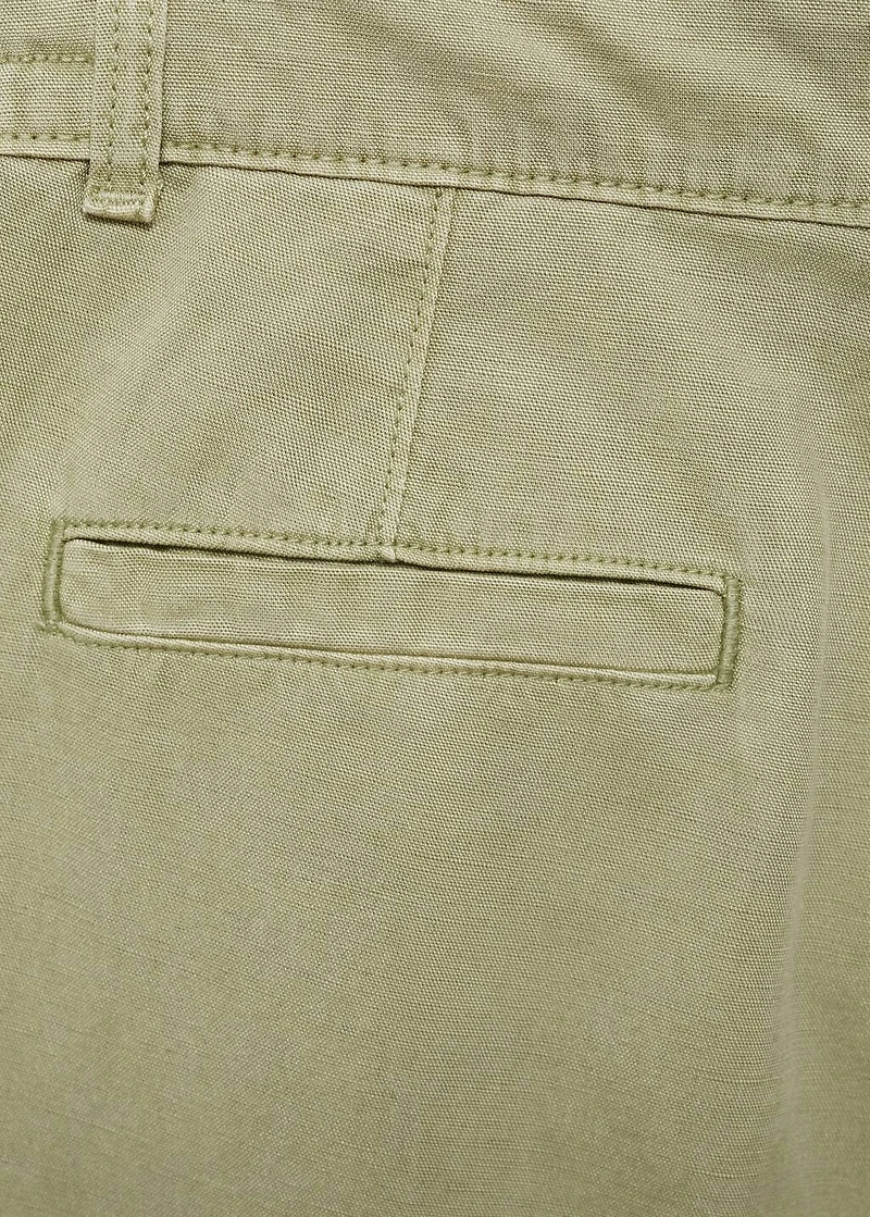 Lyocell pants with adjustable drawstring