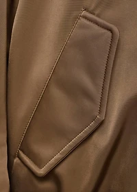 Bomber jacket with fleece lining