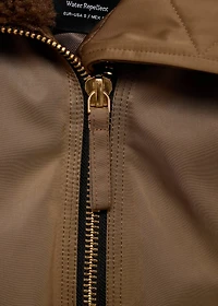 Bomber jacket with fleece lining