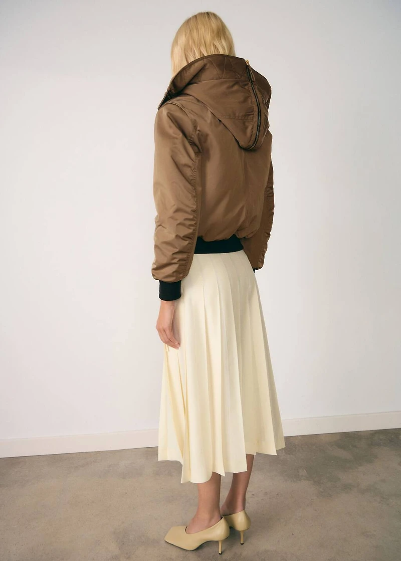 Bomber jacket with fleece lining