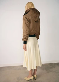 Bomber jacket with fleece lining